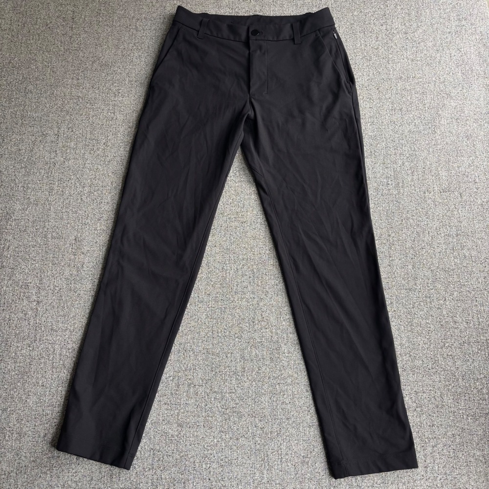 Lululemon Pants Mens 28x30 Commission Slim-Fit Pant Black Stretch Golf Active